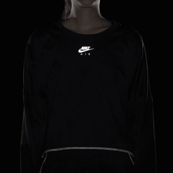 Nike air black midlayer DriFit crew long sleeve  running top size M - Picture 10 of 16